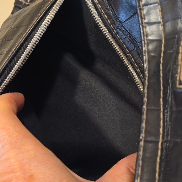 Relic by Fossil Black Croc Embossed Vegan Crossbody  Purse - Picture 8 of 8